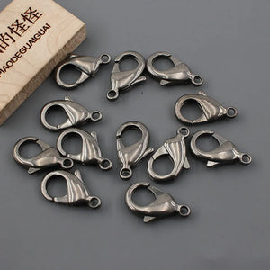 10 Pcs Copper Gunmetal Clasps for DIY Jewelry Making