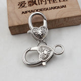 10 Pcs Labster Copper Heart Clasps for DIY Pearl Bracelets Necklaces