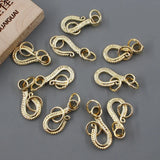 Yellow Plated Clasps for DIY Crafting