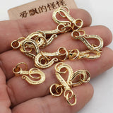 Yellow Plated Clasps for DIY Crafting