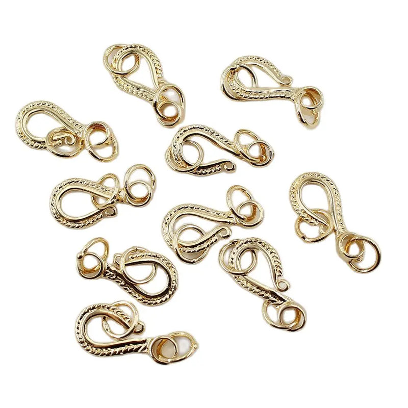 Yellow Plated Clasps for DIY Crafting