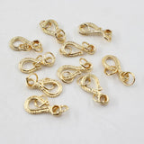 Yellow Plated Clasps for DIY Crafting
