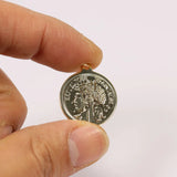 10Pcs 18K Plated Copper Coin Charms for Pearl Necklace DIY