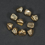 10Pcs Twisted Shape 24K Plated Copper Beads for DIY Jewelry Making