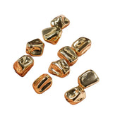 10Pcs Twisted Shape 24K Plated Copper Beads for DIY Jewelry Making