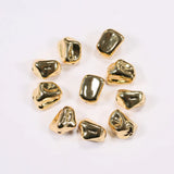 10Pcs Twisted Shape 24K Plated Copper Beads for DIY Jewelry Making