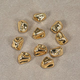 10Pcs Twisted Shape 24K Plated Copper Beads for DIY Jewelry Making