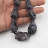 Natural Purple Amethyst Irregular Gems Stone Beads 15.5''