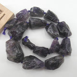 Natural Purple Amethyst Irregular Gems Stone Beads 15.5''