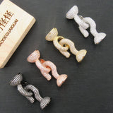 12x35mm CZ Micro Pave Clasp Pendant for DIY Jewelry