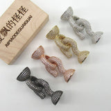 12x35mm CZ Micro Pave Clasp Pendant for DIY Jewelry