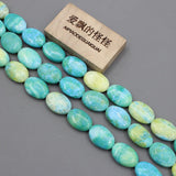 Green Chrysocolla Smooth Oval Loose Gemstone Beads 15'' Strands