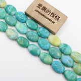 Green Chrysocolla Smooth Oval Loose Gemstone Beads 15'' Strands