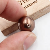 14MM 5 Pcs Coffee Sea Shell Pearl Beads DIY Jewelry Findings