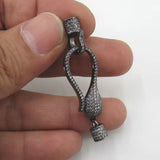 CZ Micro Pave Clasp Pendant Necklace Bracelet DIY