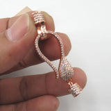 CZ Micro Pave Clasp Pendant Necklace Bracelet DIY