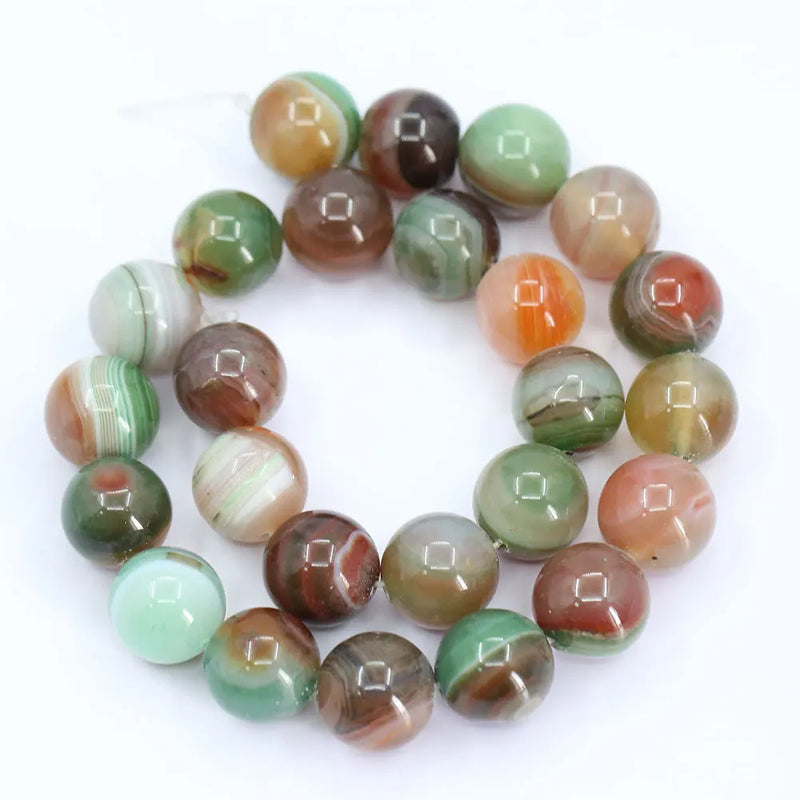 APDGG 16mm Mix Agate Smooth Round Beads Strands DIY Jewelry Making