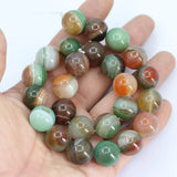 APDGG 16mm Mix Agate Smooth Round Beads Strands DIY Jewelry Making