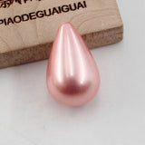 5 Pcs Watermelon Red Sea Shell Pearl Teardrop Beads