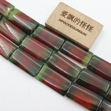 Natural Agate Smooth Rectangle Gemstone Beads 15'' Strands