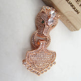Animal Clasp Jewelry Findings for DIY Craft, 25x55mm, Cubic Zirconia Pave