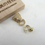 2 Pcs CZ Pave Animal Clasps for Jewelry Making