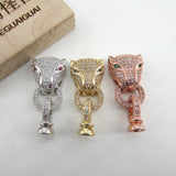 2 Pcs CZ Pave Animal Clasps for Jewelry Making