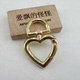 2 Pcs CZ Pave Heart Clasps for Bracelets & Necklaces Making