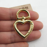 2 Pcs CZ Pave Heart Clasps for Bracelets & Necklaces Making