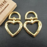 2 Pcs CZ Pave Heart Clasps for Bracelets & Necklaces Making