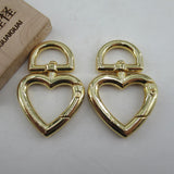 2 Pcs CZ Pave Heart Clasps for Bracelets & Necklaces Making