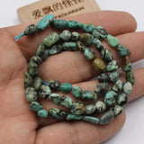 2 Strands Turquoise Nugget Loose Beads 15.5" For Jewelry Making