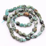 2 Strands Turquoise Nugget Loose Beads 15.5" For Jewelry Making