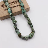 2 Strands Turquoise Nugget Loose Beads 15.5" For Jewelry Making