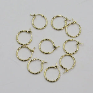 20 Pcs 16mm 24K Plated Copper Circle Earrings Hook For DIY Crafts