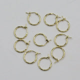 20 Pcs 16mm 24K Plated Copper Circle Earrings Hook For DIY Crafts