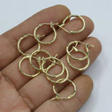 20 Pcs 16mm 24K Plated Copper Circle Earrings Hook For DIY Crafts