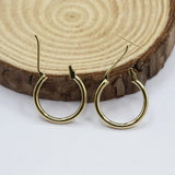 20 Pcs 16mm 24K Plated Copper Circle Earrings Hook For DIY Crafts