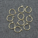 20 Pcs 16mm 24K Plated Copper Circle Earrings Hook For DIY Crafts
