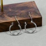 20 Pcs 16mm 925 Silver Plated Copper Circle Earrings Hook