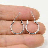 20 Pcs 16mm 925 Silver Plated Copper Circle Earrings Hook