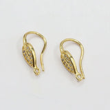 20 Pcs Copper Plated CZ Earrings Hook - DIY Craft Accessories