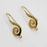 20 Pcs Copper Plated Conch Earrings Hook For DIY Craft