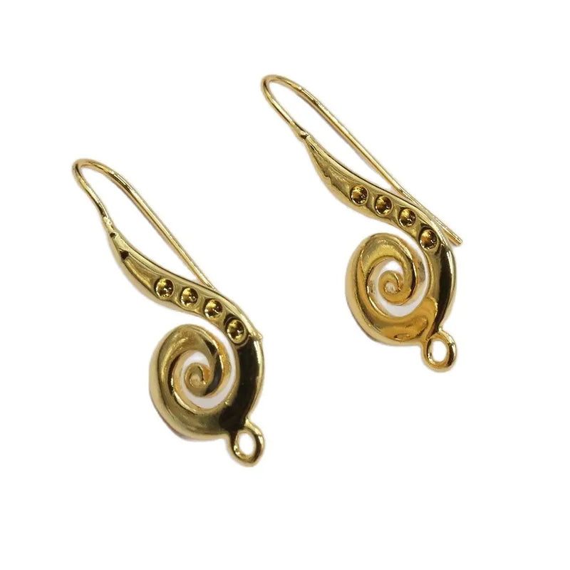 20 Pcs Copper Plated Conch Earrings Hook For DIY Craft