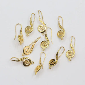 20 Pcs Copper Plated Conch Earrings Hook For DIY Craft