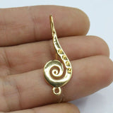 20 Pcs Copper Plated Conch Earrings Hook For DIY Craft