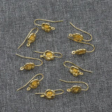 20 Pcs Copper Plated Flower Earrings Hook, DIY Craft Accessories