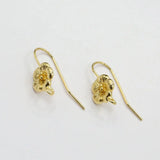 20 Pcs Copper Plated Flower Earrings Hook, DIY Craft Accessories