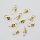 20 Pcs Copper Plated Flower Earrings Hook, DIY Craft Accessories