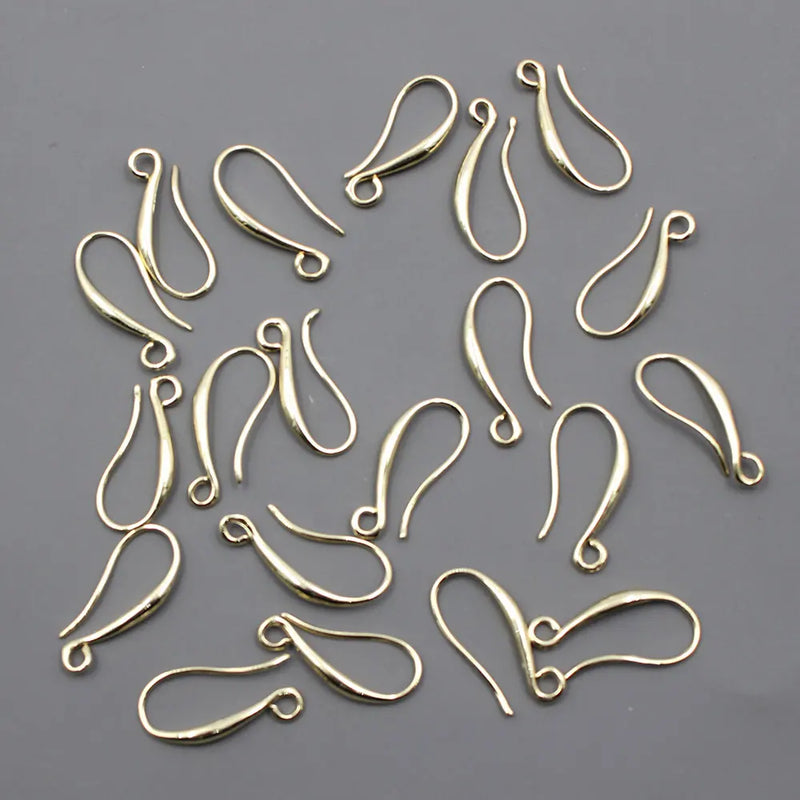 20 Pcs Plated Copper Earrings Hooks for DIY Earring Making